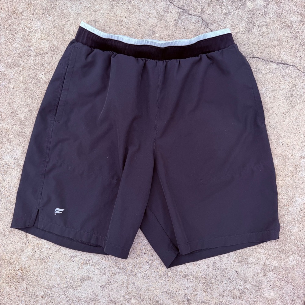 Fabletics Athletic Shorts Mens M Black Drawstring Lightweight Gym Training